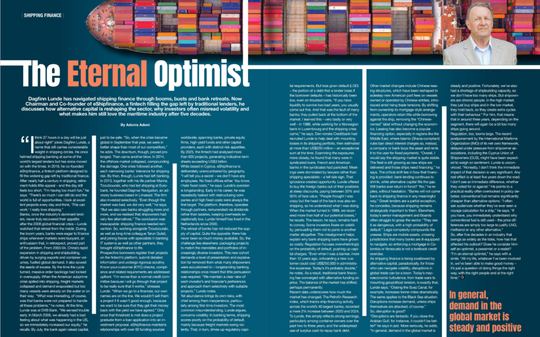 The Eternal Optimist:  Profile Interview With Our Chairman Dagfinn Lunde